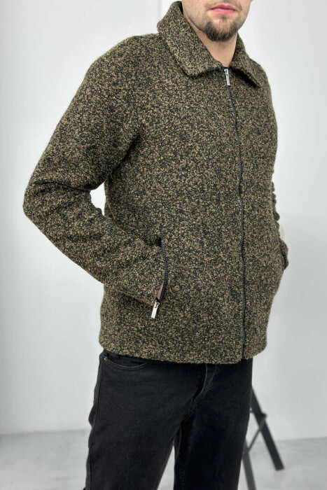 XHAKETË E THJESHTË ME XHEPA ME ZINXHIR PËR MESHKUJ NË NGJYRËN KAFE - 2