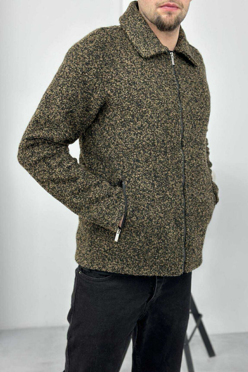 XHAKETË E THJESHTË ME XHEPA ME ZINXHIR PËR MESHKUJ NË NGJYRËN KAFE - 2