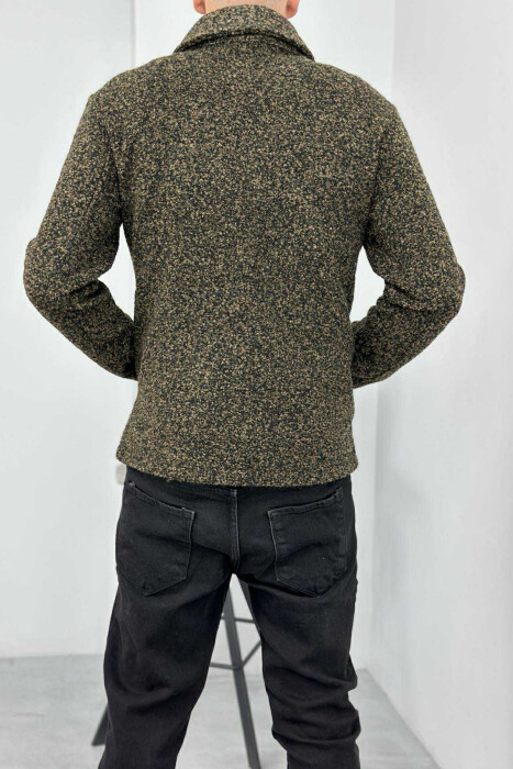 XHAKETË E THJESHTË ME XHEPA ME ZINXHIR PËR MESHKUJ NË NGJYRËN KAFE - 3