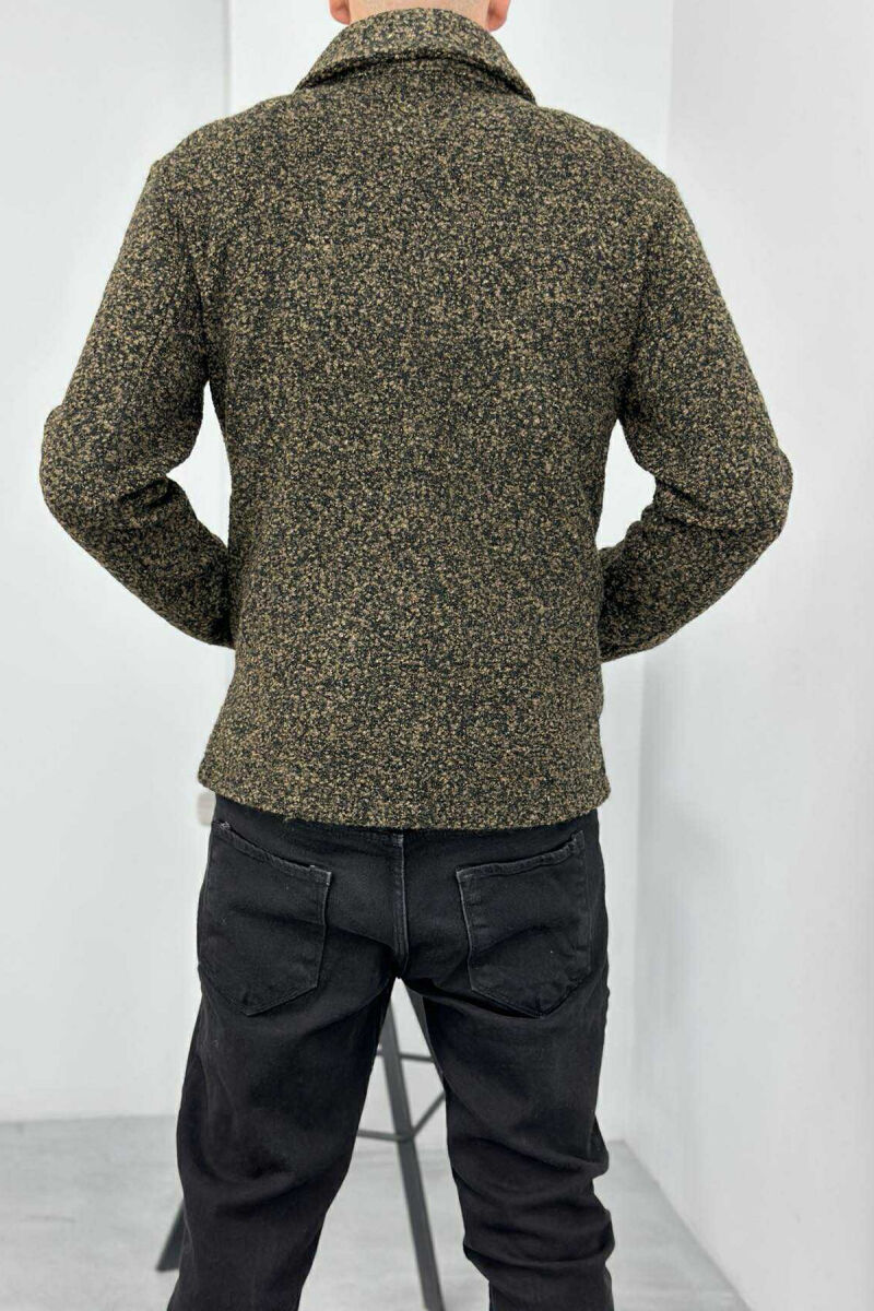 XHAKETË E THJESHTË ME XHEPA ME ZINXHIR PËR MESHKUJ NË NGJYRËN KAFE - 3