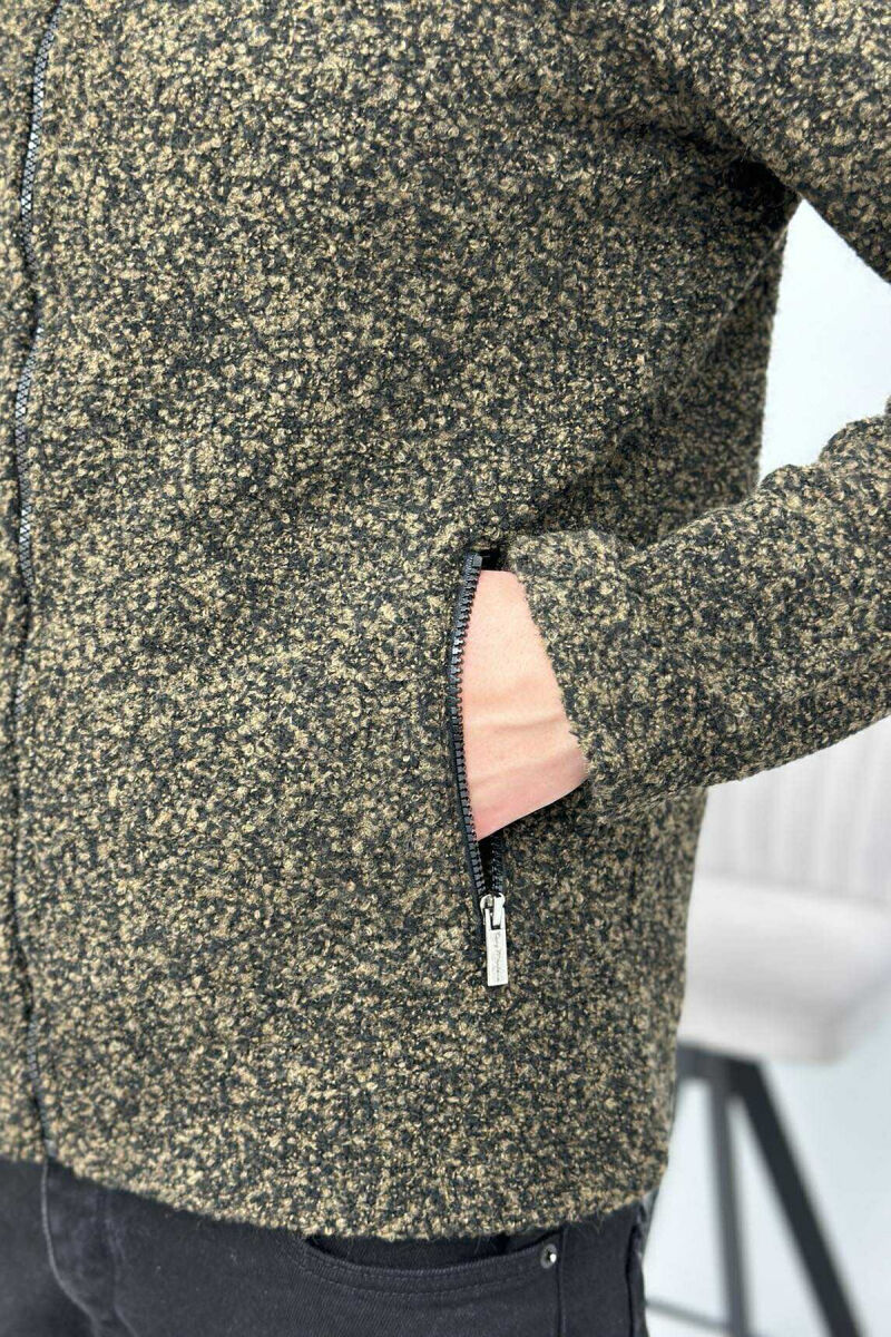 XHAKETË E THJESHTË ME XHEPA ME ZINXHIR PËR MESHKUJ NË NGJYRËN KAFE - 4