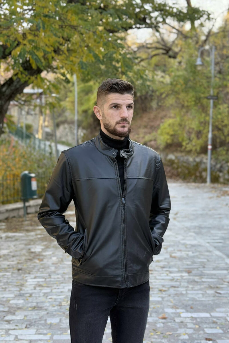 XHAKETË E THJESHTË MOTORRISTI PËR MESHKUJ NË NGJYRËN E ZEZË - 1