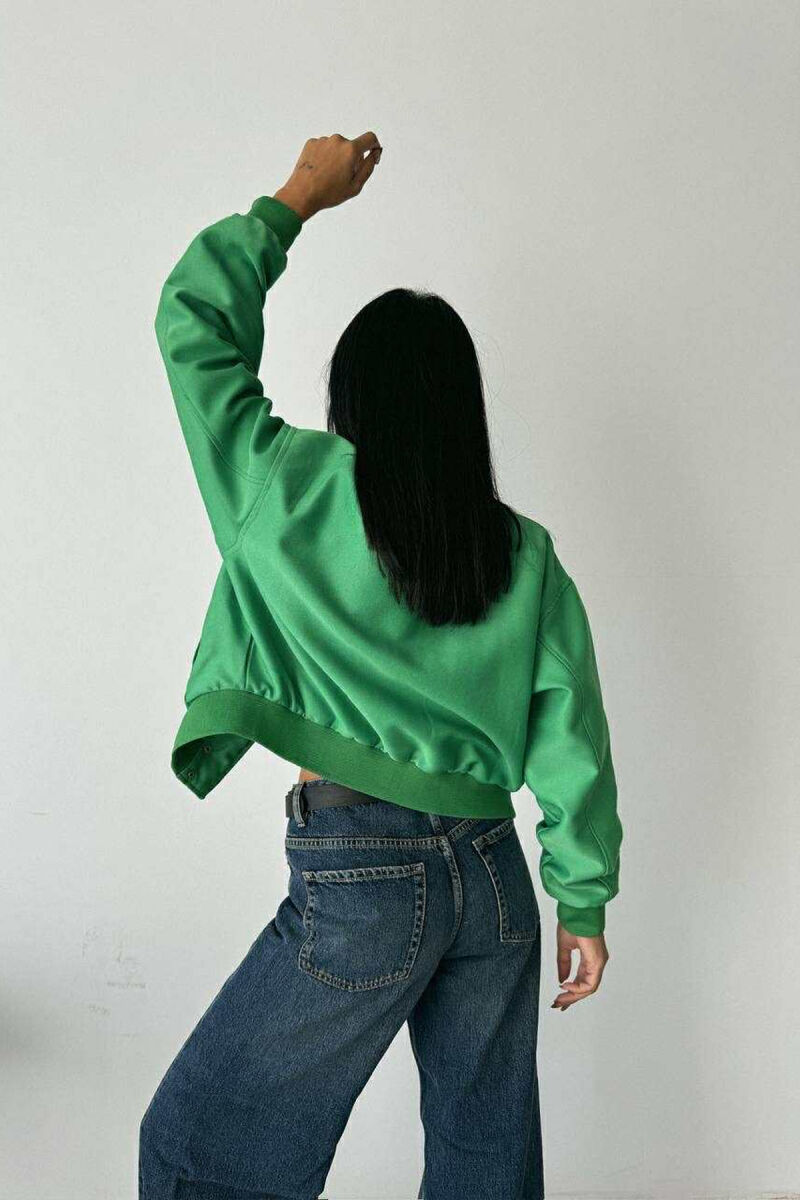 XHAKETË E THJESHTË NJË NGJYRËSHE ME KOPSA PËR FEMRA NË NGJYRË JESHILE - 4