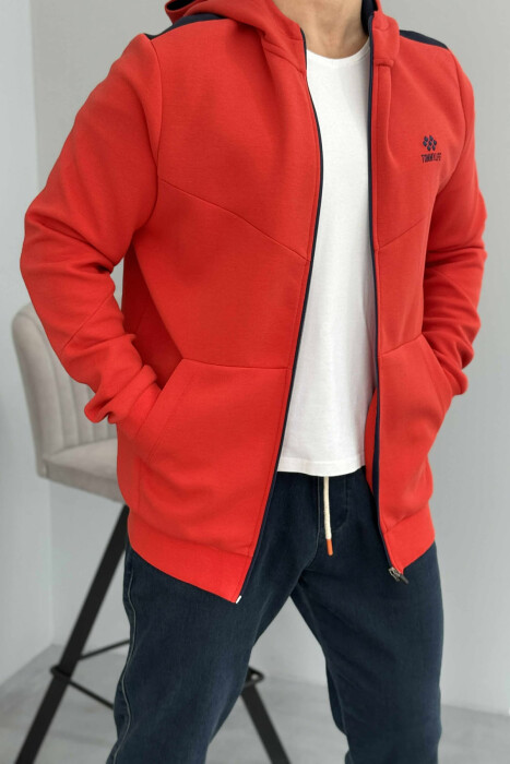 XHAKETË E THJESHTË NJË NGJYRËSHE PËR MESHKUJ NË NGJYRËN E KUQE - 3