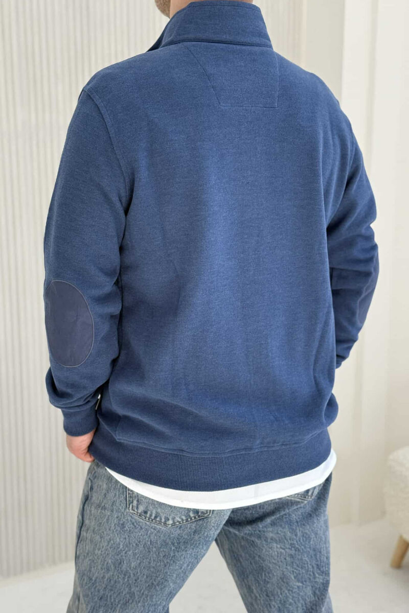 XHAKETË E THJESHTË NJËNGJYRËSHE ME JAKË ME ZINXHIR PËR MESHKUJ NË NGJYRËN BLU - 5