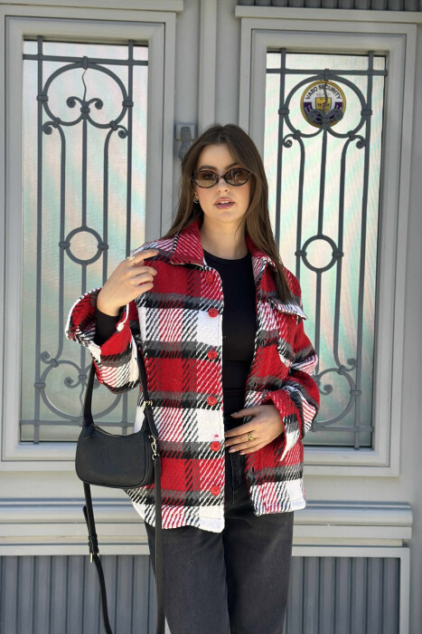 XHAKETË E THURUR ME KOPSA PËR FEMRA NË NGJYRË TË KUQE - 3