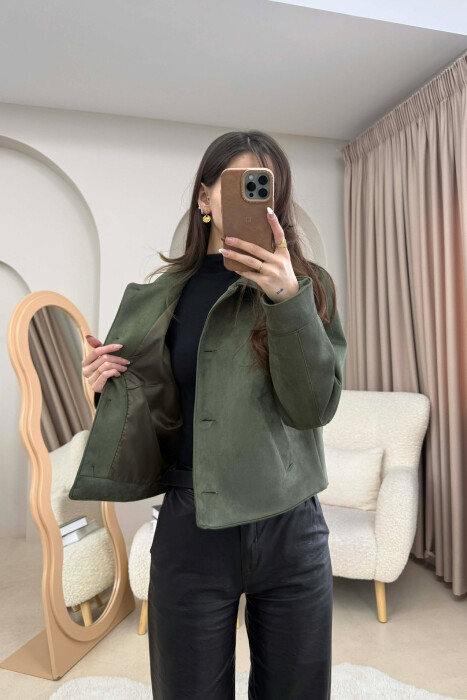 XHAKETE KAMOSHI NJE NGJYRESHE ME BUTONA PER FEMRA NE NGJYRE ULLI - 2