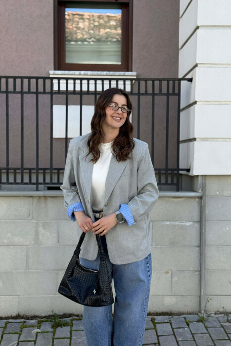 XHAKETE KLASIKE E THJESHTE PER FEMRA NE NGJYRE GRI - KLAUDIO FASHION