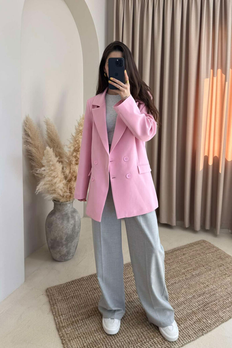 XHAKETË KLASIKE E THJESHTË PËR FEMRA NË NGJYRËN ROZË - 1