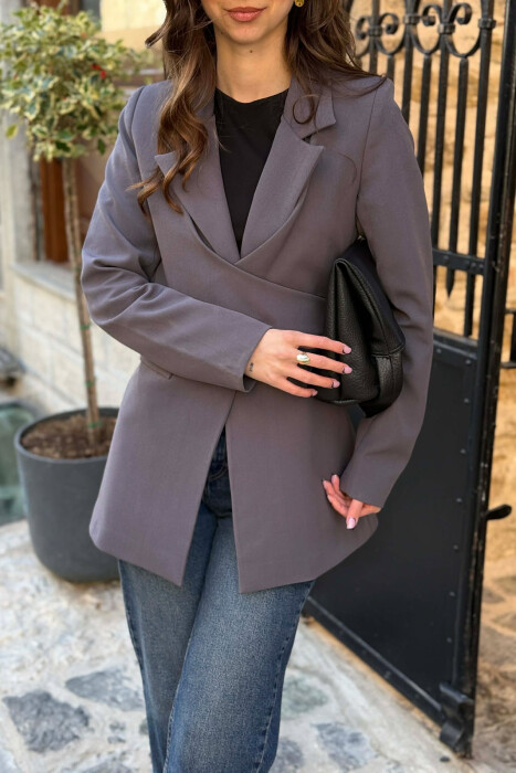 XHAKETE KLASIKE ME LIDHESE PER FEMRA NE NGJYRE GRI HIRI - 3