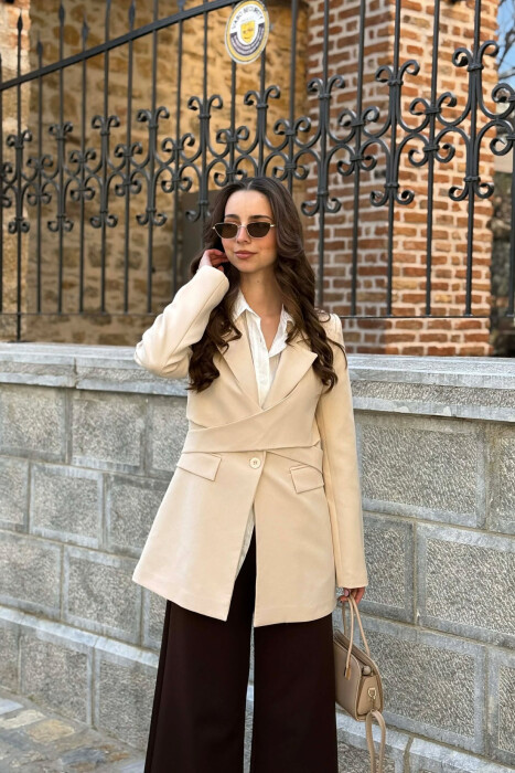 XHAKETE KLASIKE ME LIDHESE PER FEMRA NE NGJYRE KREM - 5