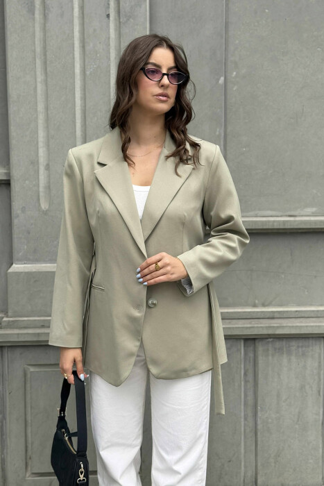 XHAKETË KLASIKE NJËNGJYRËSHE PËR FEMRA NË NGJYRËN MENTE - 2