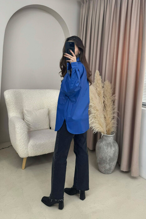 XHAKETE LEKURE ME BUTONA PER FEMRA NE NGJYRE BLU - 2