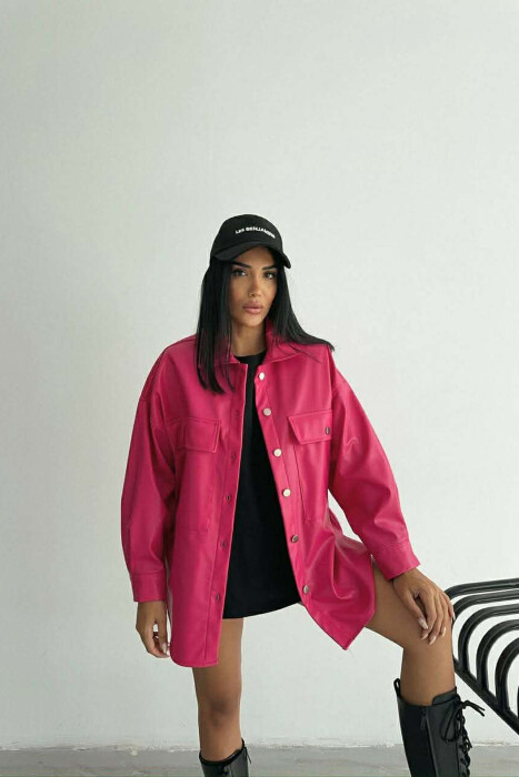 XHAKETE LEKURE ME BUTONA PER FEMRA NE NGJYRE CIKLAMI - 3