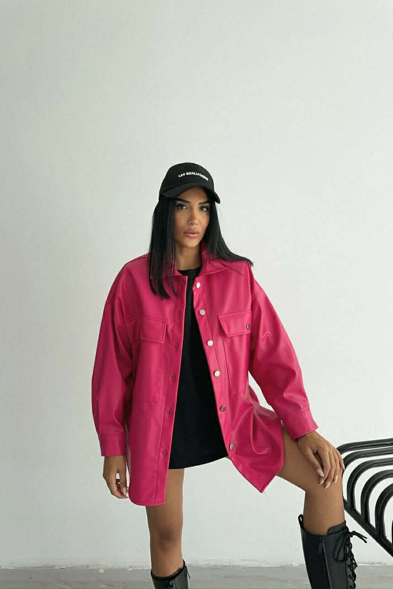 XHAKETE LEKURE ME BUTONA PER FEMRA NE NGJYRE CIKLAMI - 3