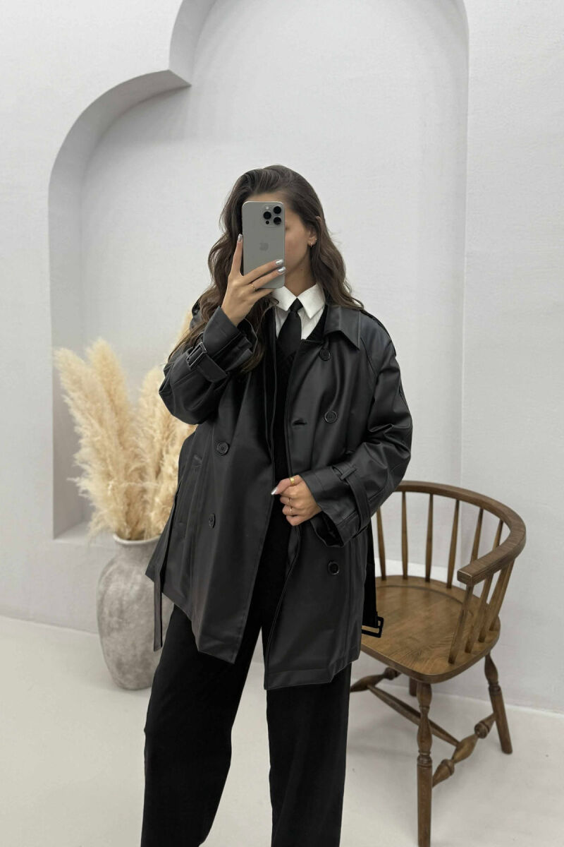 XHAKETË LËKURE PËR FEMRA NË NGJYRËN E ZEZË - 3