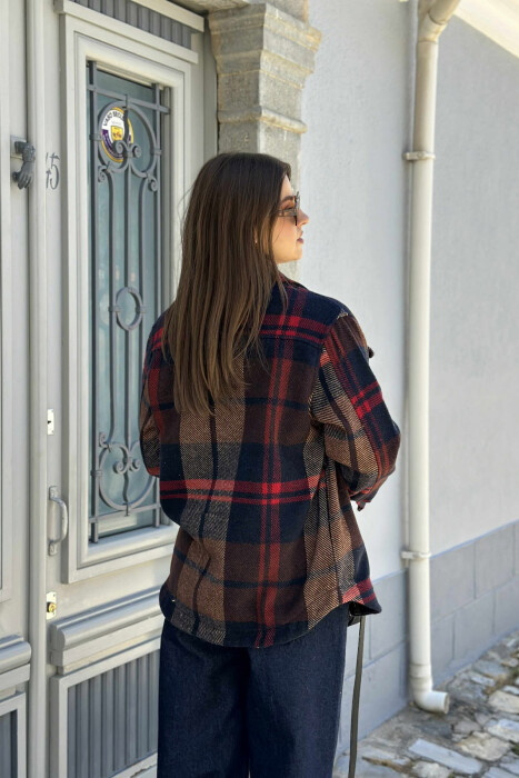 XHAKETË ME DIZAJNE TË THJESHTA KATRORËSH PËR FEMRA SHUMËNGJYRËSHE - 4