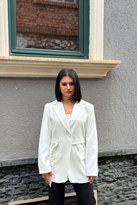 XHAKETE ME RRIP PER FEMRA NE NGJYRE TE BARDHE - KLAUDIO FASHION