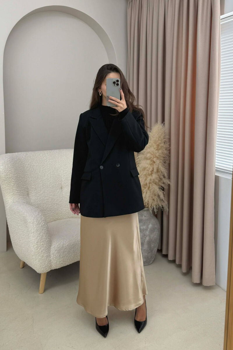 XHAKETË NJË NGJYRËSHE KLASIKE PËR FEMRA NË NGJYRË TË ZEZË - 2