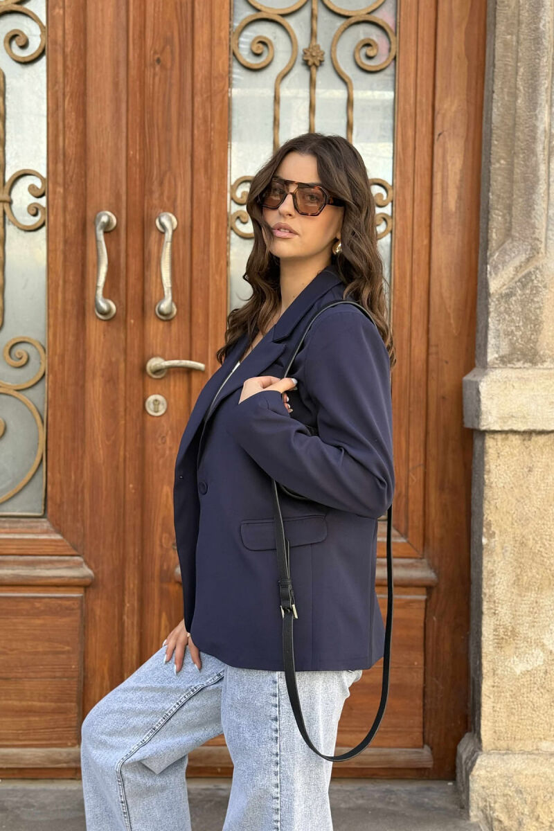 XHAKETË NJË NGJYRËSHE PËR FEMRA NË NGJYRË BLU E ERRËT - 3