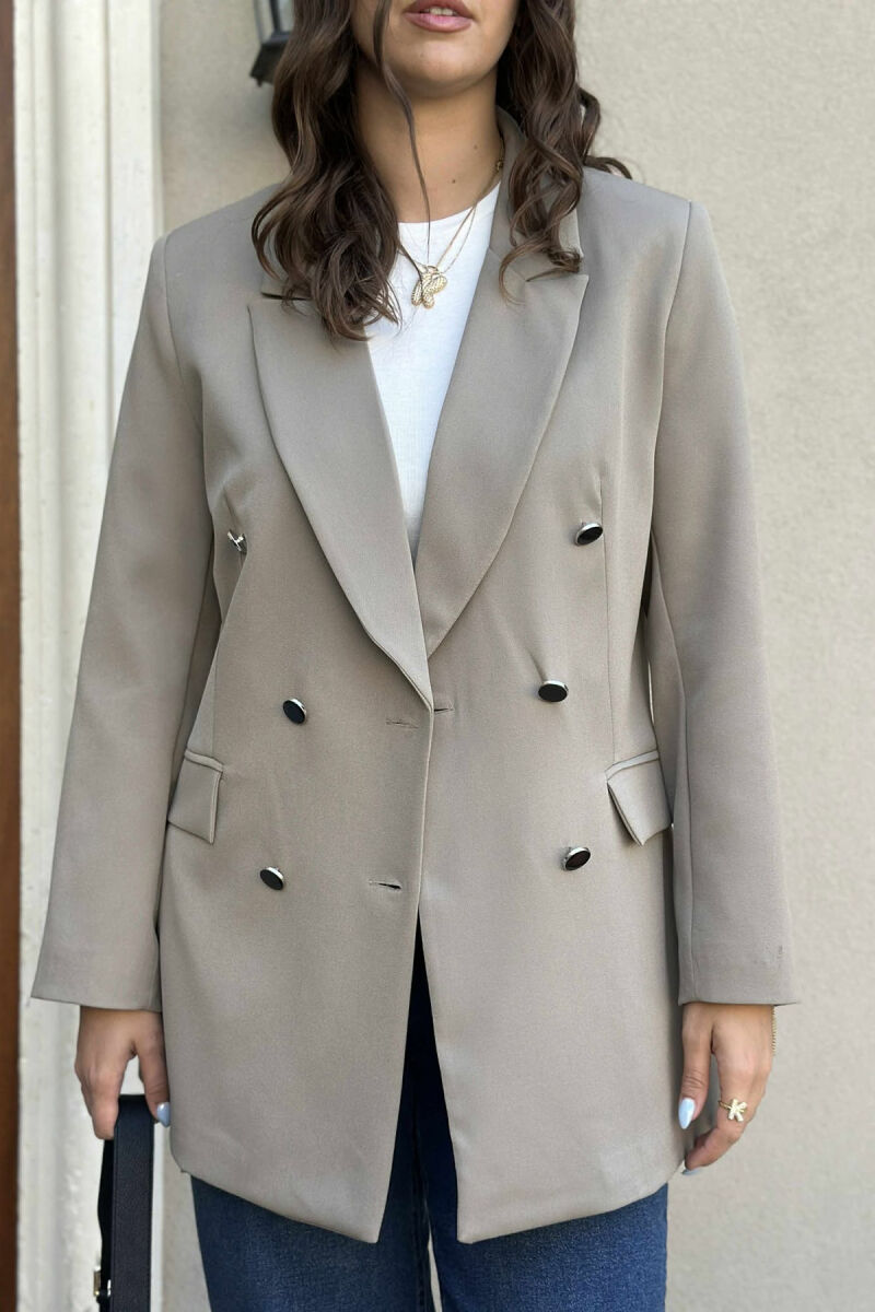 XHAKETË NJË NGJYRËSHE PËR FEMRA NË NGJYRË KAKI - 4