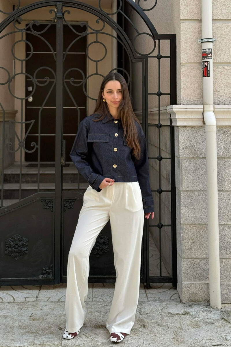 XHAKETE XHINS ME BUTONA GOLD PER FEMRA NE NGJYRE BLU - 4