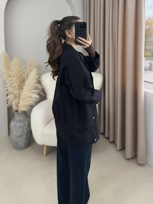 XHAKETË XHINS ME KOPSA PËR FEMRA NË NGJYRËN E ZEZË - 2