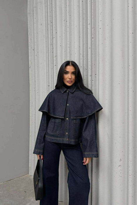 XHAKETE XHINS ME PELERINE PER FEMRA NE NGJYRE BLU - 3