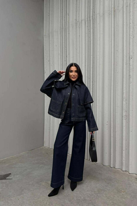 XHAKETE XHINS ME PELERINE PER FEMRA NE NGJYRE BLU - 4