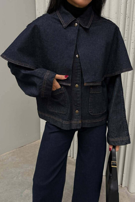 XHAKETE XHINS ME PELERINE PER FEMRA NE NGJYRE BLU - 5