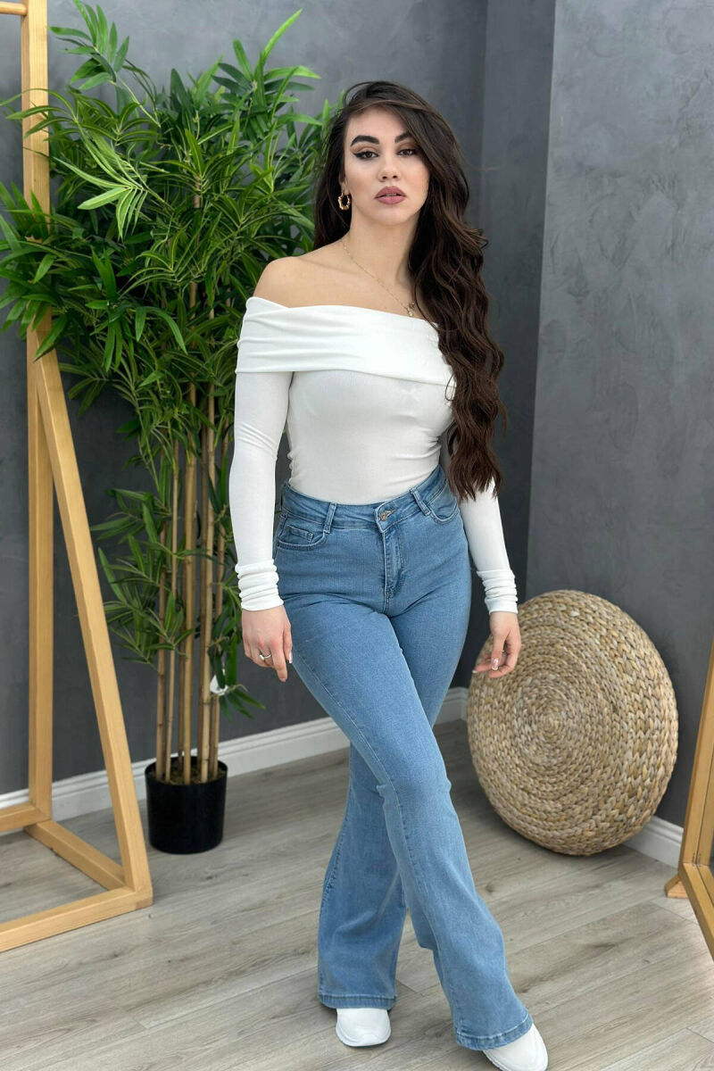 ELASTIC SIMPLE WOMAN JEANS LIGHTBLUE/BZ JEANS KLAUDIO FASHION YM-721