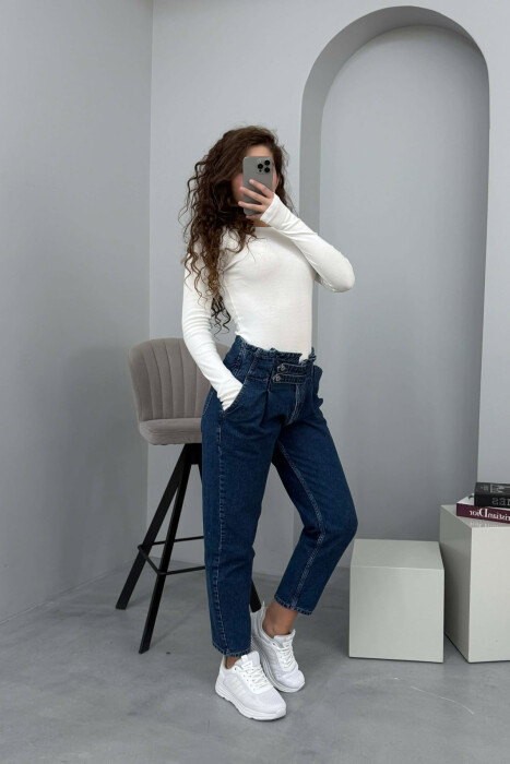 XHINSE ME DETAJE PËR FEMRA NË NGJYRËN BLU - 4