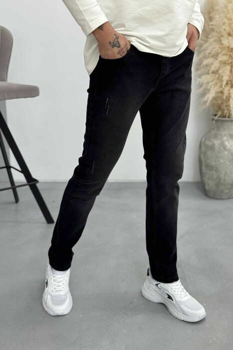 XHINSE ME GËRVISHTJE TË THJESHTA PËR MESHKUJ NË NGJYRË TË ZEZË - 3