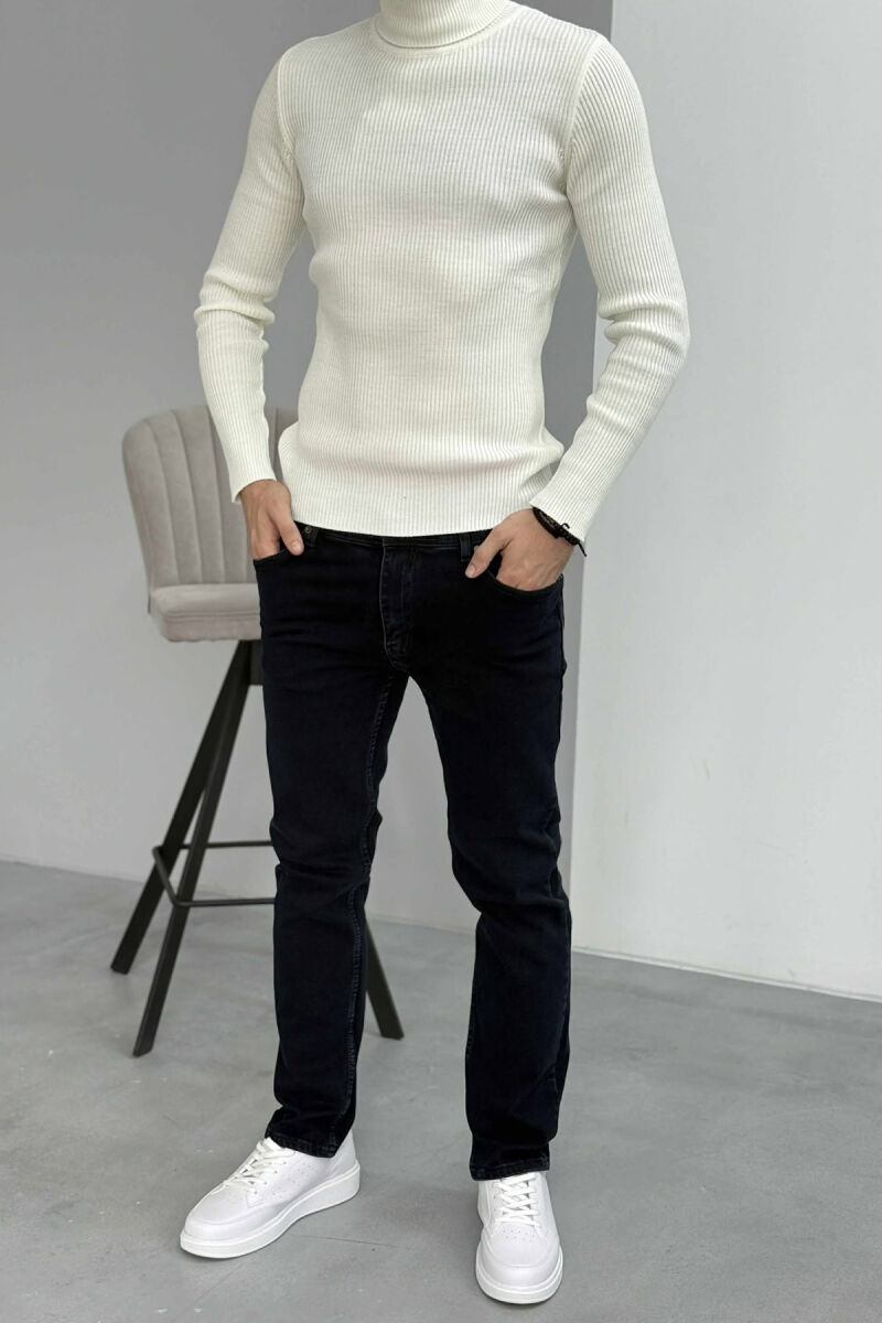 XHINSE NJE NGJYRESHE ELASTIKE PER MESHKUJ NE NGJYRE BLU TE ERRET - 1