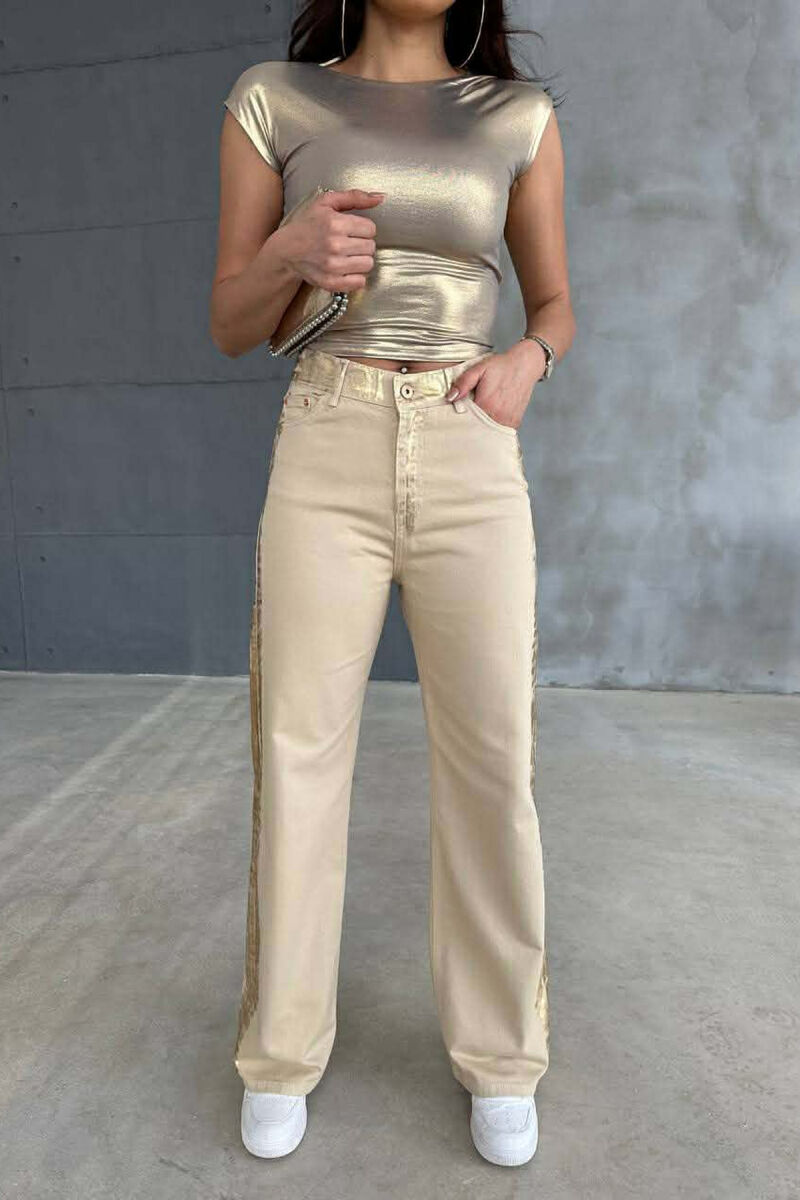 XHINSE NJE NGJYRESHE ME DETAJE SILVER PER FEMRA NE NGJYRE BEZHE - 6