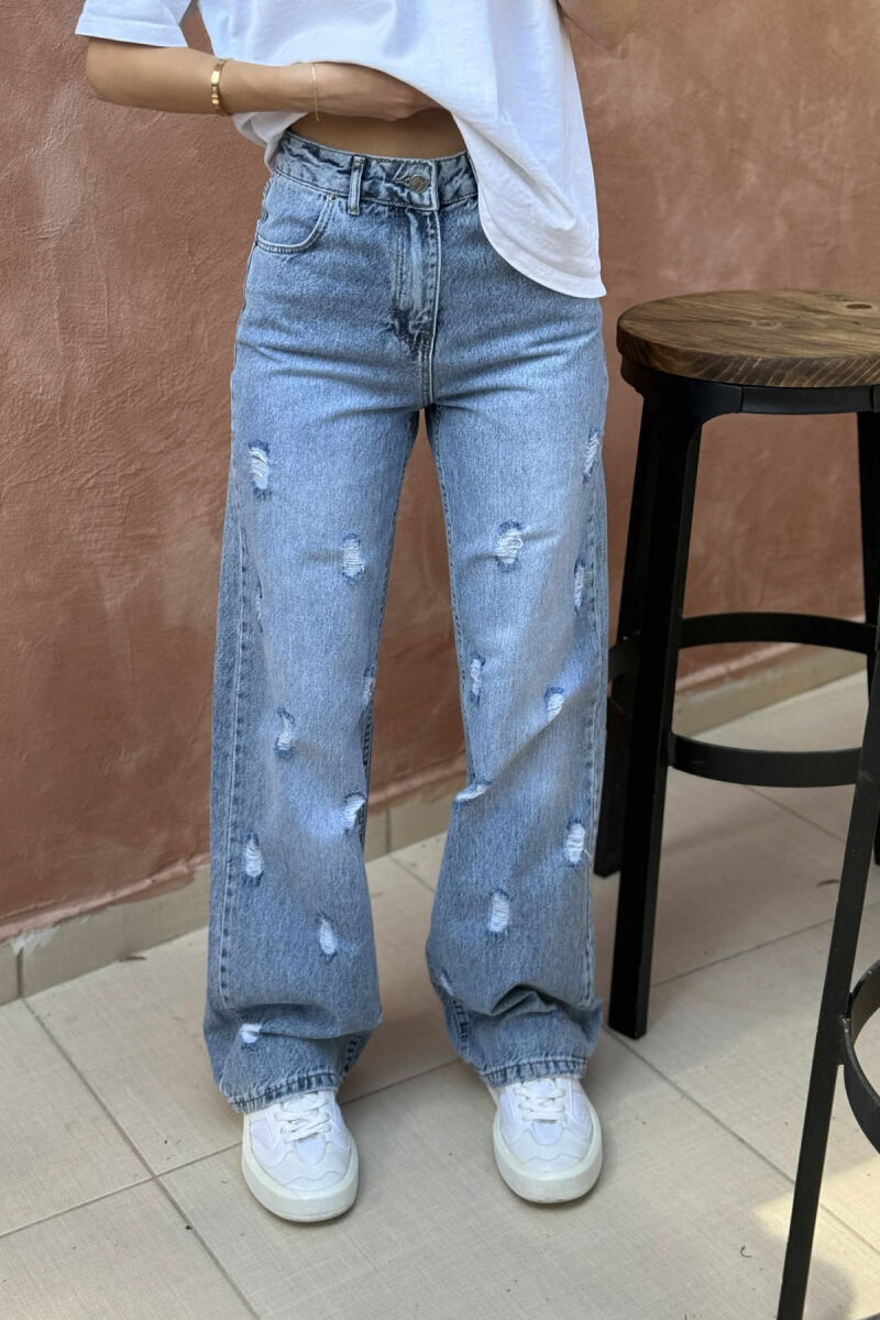 XHINSE NJË NGJYRËSHE ME GËRVISHTJE PËR FEMRA NË NGJYRËN BLU TË ZBARDHUR - 3