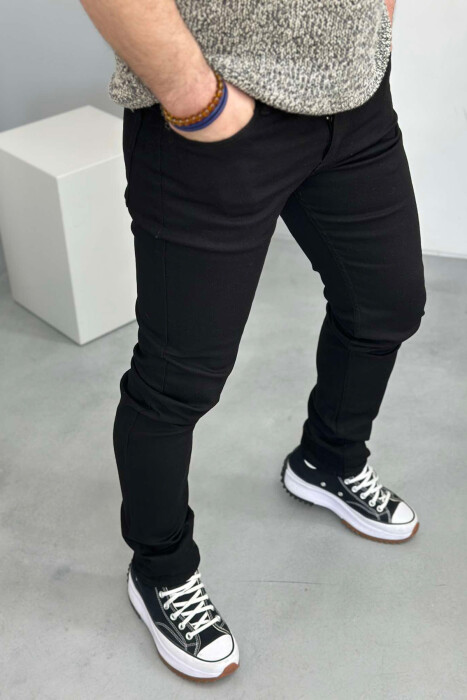 XHINSE NJË NGJYRËSHE TË THJESHTA PËR MESHKUJ NË NGJYRËN E ZEZË - 2
