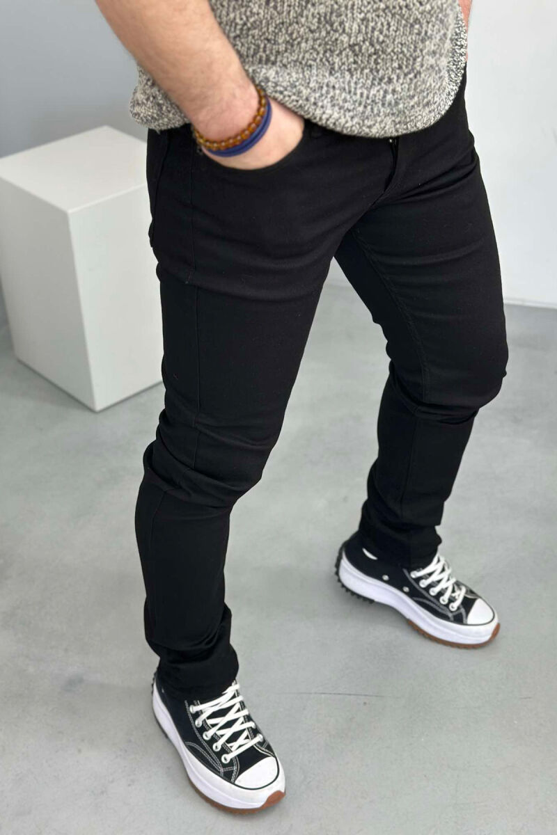 XHINSE NJË NGJYRËSHE TË THJESHTA PËR MESHKUJ NË NGJYRËN E ZEZË - 2