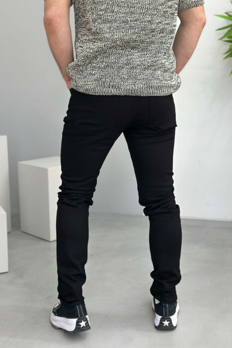 XHINSE NJË NGJYRËSHE TË THJESHTA PËR MESHKUJ NË NGJYRËN E ZEZË - 4