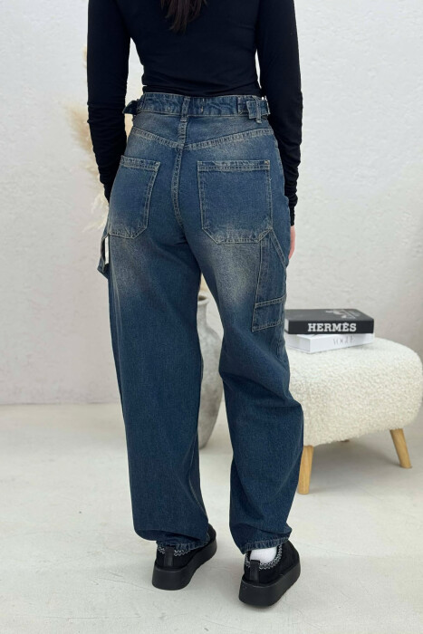 XHINSE PËR FEMRA ME DETAJIN E RRIPAVE NË NGJYRËN BLU CELIKU - 6