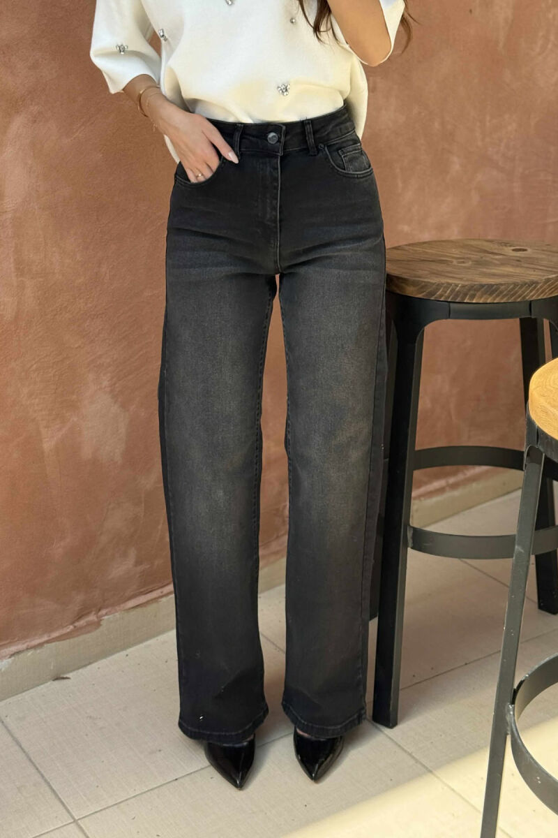 XHINSE TË GJERA PËR FEMRA NË NGJYRËN GRI TË ERRËT - 3