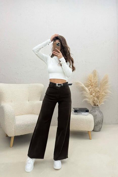 XHINSE TE THJESHTA ME DETAJIN E RRIPIT PER FEMRA NE NGJYRE KAFE - 3