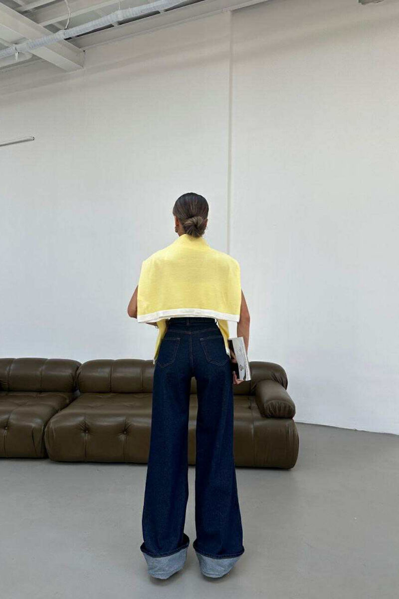 XHINSE TË THJESHTA NJË NGJYRËSHE PËR FEMRA NË NGJYRËN BLU E ERRËT - 3