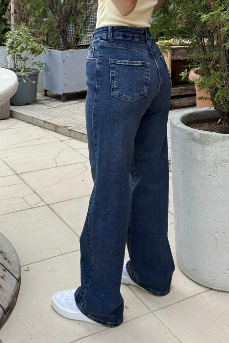 XHINSE TË THJESHTA NJË NGJYRËSHE PËR FEMRA NË NGJYRËN BLU - 4