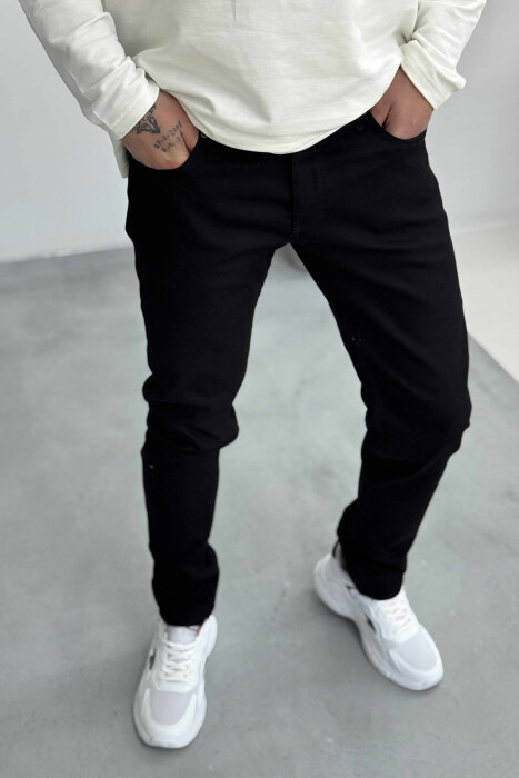 XHINSE TË THJESHTA NJË NGJYRËSHE PËR MESHKUJ NË NGJYRË TË ZEZË - 3