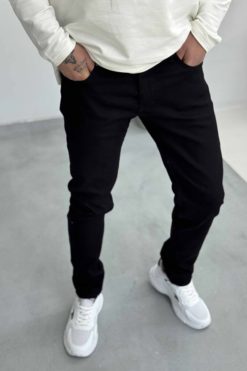 XHINSE TË THJESHTA NJË NGJYRËSHE PËR MESHKUJ NË NGJYRË TË ZEZË - 3