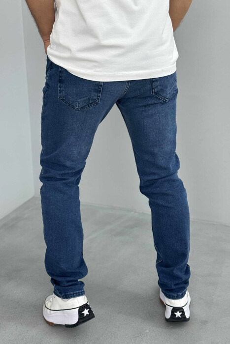 XHINSE TË THJESHTA NJË NGJYRËSHE PËR MESHKUJ NË NGJYREN BLU - 4