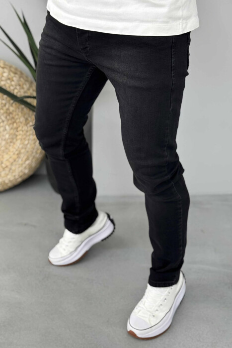 XHINSE TË THJESHTA NJË NGJYRËSHE PËR MESHKUJ NË NGJYRËN E ZEZË - 3