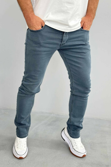 XHINSE TË THJESHTA NJË NGJYRËSHE TË NGUSHTA PËR MESHKUJ NË NGJYRËN GUR KALI - 2