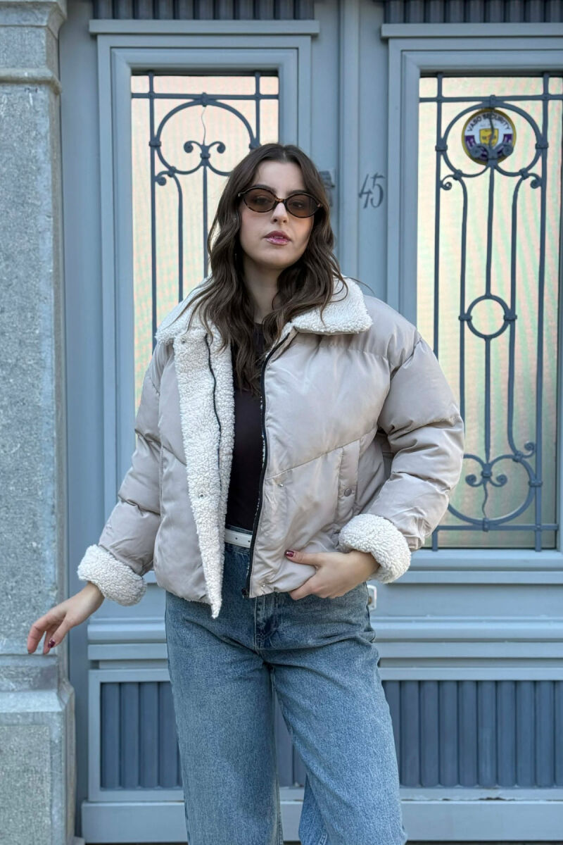 XHUP I THJESHTË PËR FEMRA NË NGJYRËN BEZHË - 2